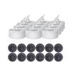 12Pcs Plastic Flameless Candles Ivory Battery Operated Candles LED Tea Lights Candles  Wedding Decor