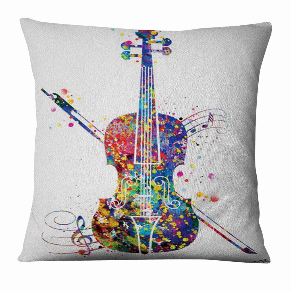 45*45cm Polyester Zen Yoga Art Watercolor Print Pillowcase Home Decoration Sofa