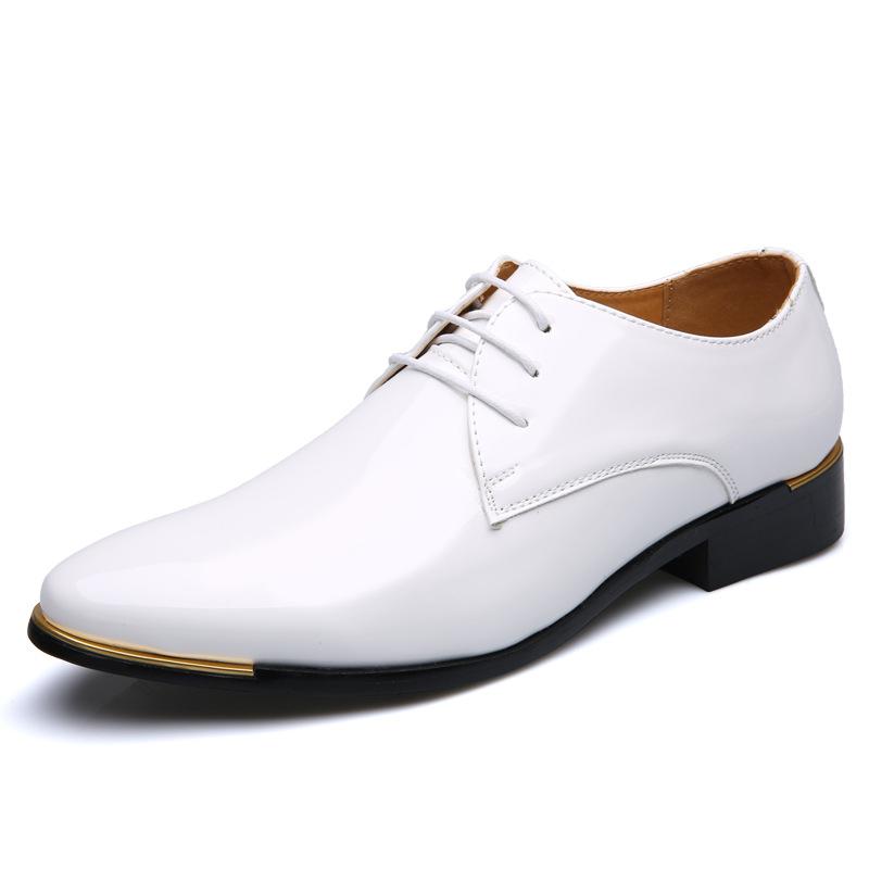 Office Men Dress Shoes Patent Leather Men's Formal Shoes Luxury Fashion Groom Wedding Shoe Male Oxford Shoes Plus Size 38-48