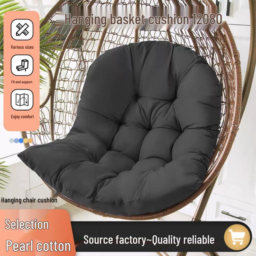 Hanging Bird's Nest Rattan Chair Cushion - Swing/Sofa Backrest, Thickened Floor Mat for Camping/Tatami