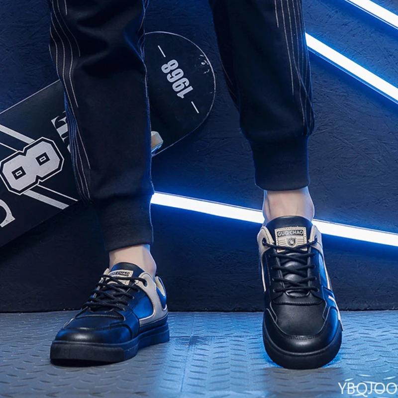 Men's New Breathable white Shoes Trendy versatile leather shoe Casual comfortable flats Fashion light Male shoes Homme Zapatos