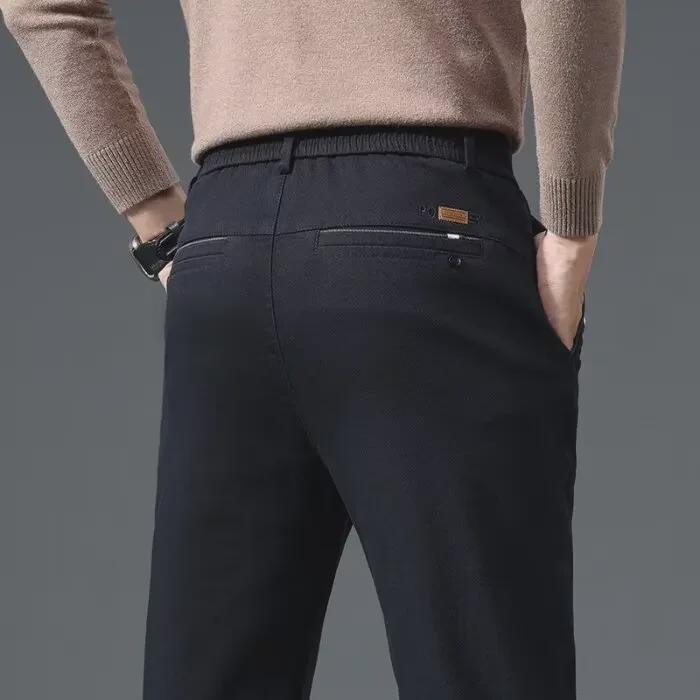 2024 Men's Korean Business Casual Straight Fit Solid Color Pants - Spring/Autumn