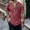 Men's Independence Day Printed Round-neck Short-sleeved T-shirt