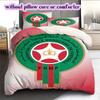 Morocco National Football Team Pattern Bedding,Quilt Set Quilt Cover Pillowcase Home Birthday Gift (1*duvet Cover+2*pillowcase,without Core)