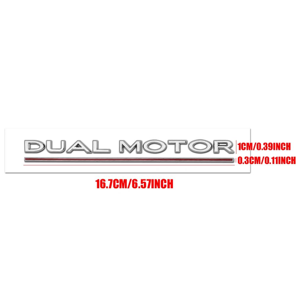 Samolepka na auto 2025 Nová 3D ABS emblém zadního kufru auta Tesla Kreativní dekorační samolepka Písmena Logo Obtisk pro Tesla DUAL MOTOR Režim