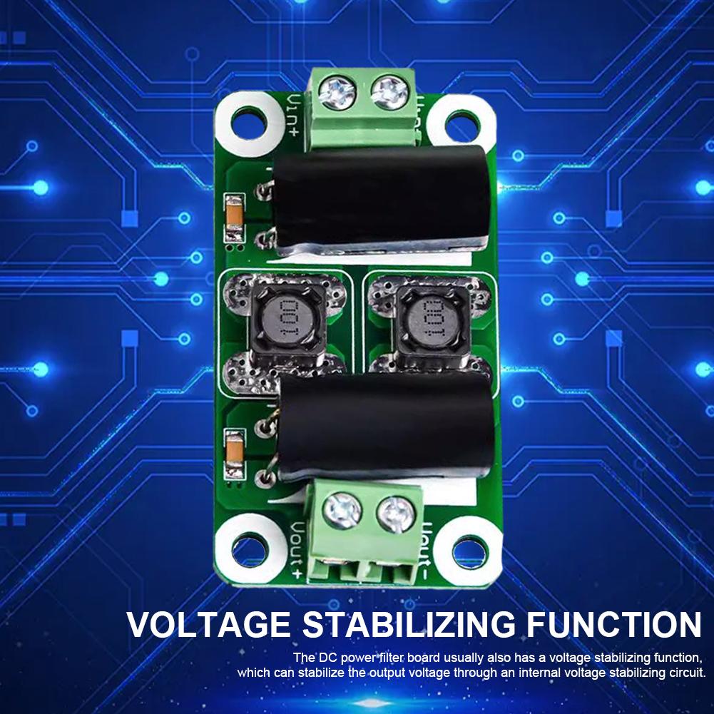 DC Power Filter Board 0-25V/0-50V 2A/3A/4A Class D Power Amplifier Module EMI Suppression Module