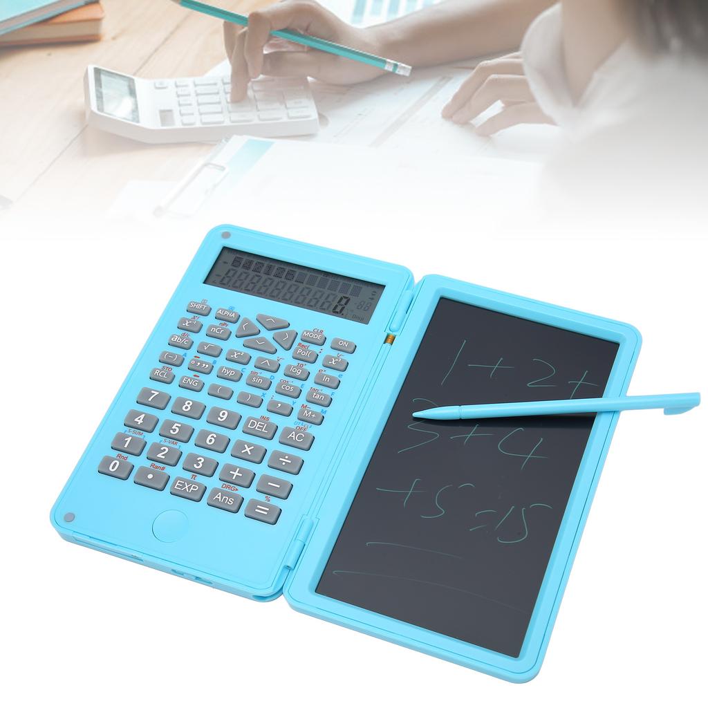 Calculator with Notepad Portable 10 Digits LCD Display Scientific Calculator for School Meetings and Family