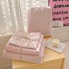 Breathable Washable Cotton Gauze Bedding Set: Double-Layer Duvet Cover, All-Season Bed Sheets (4-piece) for Dorms.
