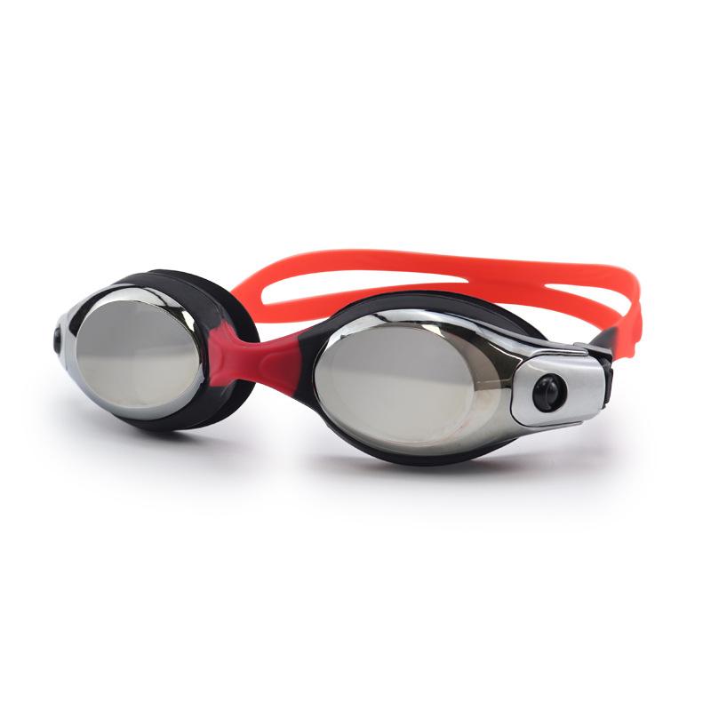 

Детские очки для плавания с рисунком HD, водонепроницаемые, противотуманные, силиконовые, для мальчиков и девочек, профессиональные очки для дайвинга и плавания Electroplated Black+Swim