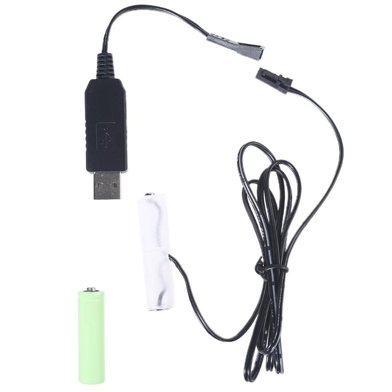 USB To AA Battery Eliminator Cable Replace 1-4x 1.5V AA Battery for Beard Trimmer Toothbrush Make-up Mirror Gameboy