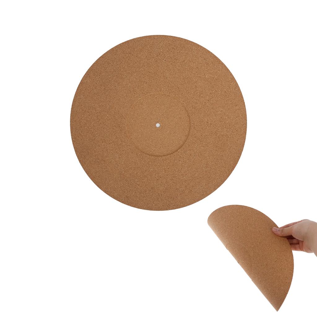 12in Record Pad Soft Cork AntiStatic NonSlip Turntable Slipmat Pad Diameter 295mm