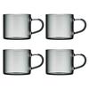 Pokaro Tea Glass Set of 90ml Stovetop Microwave Boiling Water Perfect for and Other Ink Blue Heat-Resistant Teacups, 4, Mug, Safe, Safe, Safe, Tea,