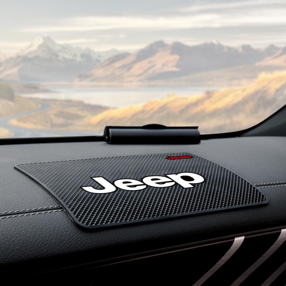 Non-slip Car Styling Anti Slip Pad Phone Non Slip Mat Accessories For Jeep Grand Cherokee Wrangler JK Gladiator Compass Renegade