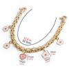 1Pc New Women's Sweet Bag Chain Replacement Strawberry Handbag Straps Portable Metal Extension Chain Pendant Decoration
