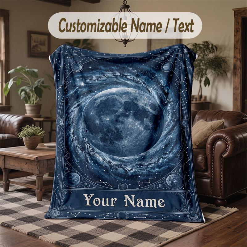 Fruitful Theme Throw Blanket Custom Name Text Personalized Blanket Soft Cozy Blanket for Home Sofa Bed