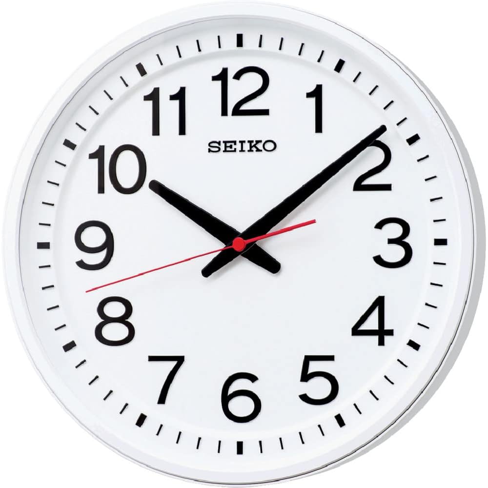 Seiko Clock Wall Clock, Office Type, Radio Controlled, Analog, White, KX236W