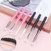 1Pcs Portable Short Spiral Eyebrow Brush With Transparent Dust Cover Eyelash Comb Lip Brush Eyebrow Extension Makeup Tool