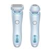 Damen Elektrorasierer - 2-in-1 Tragbarer Rasierer, Elegantes Blaues Design
