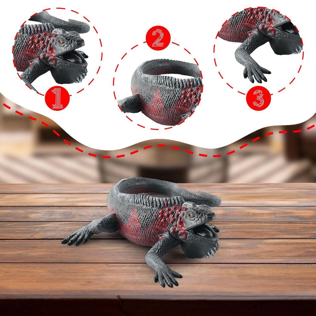 Simulated Figurine Animal Figure Collectible Ornament Art Sculpture Reptile Model for Holiday