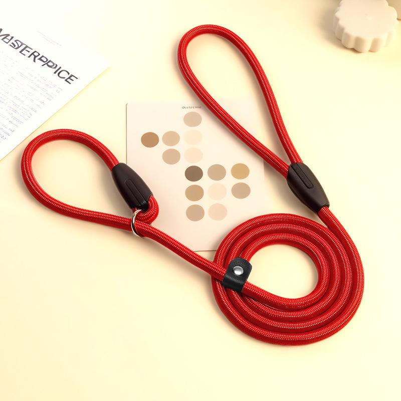 

Shock-Absorbing Round Dog Leash with Integrated P-Chain M 0.8CM Rope Thickness красный