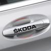 YCGG5 8Pcs Car Door Sticker Auto Handle Anti Scratch Protection Film Car Styling For Skoda Octavia KAMIQ KODIAQ SUPERB RAPIDFABIA YETI
