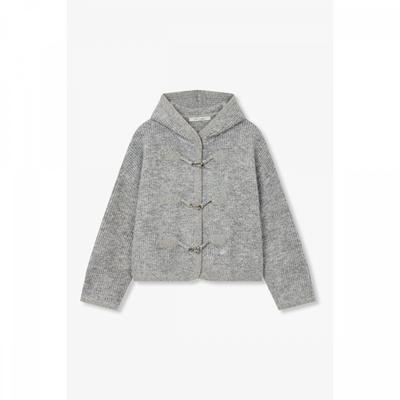 Voice Of Voices Loop Detail Hooded Knit Cardigan 7125450106