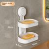 Bathroom Non Perforated Soap Box Suction Cup Wall Mounted Toilet Single and Double Layer Washroom Household Drain Storage Rack