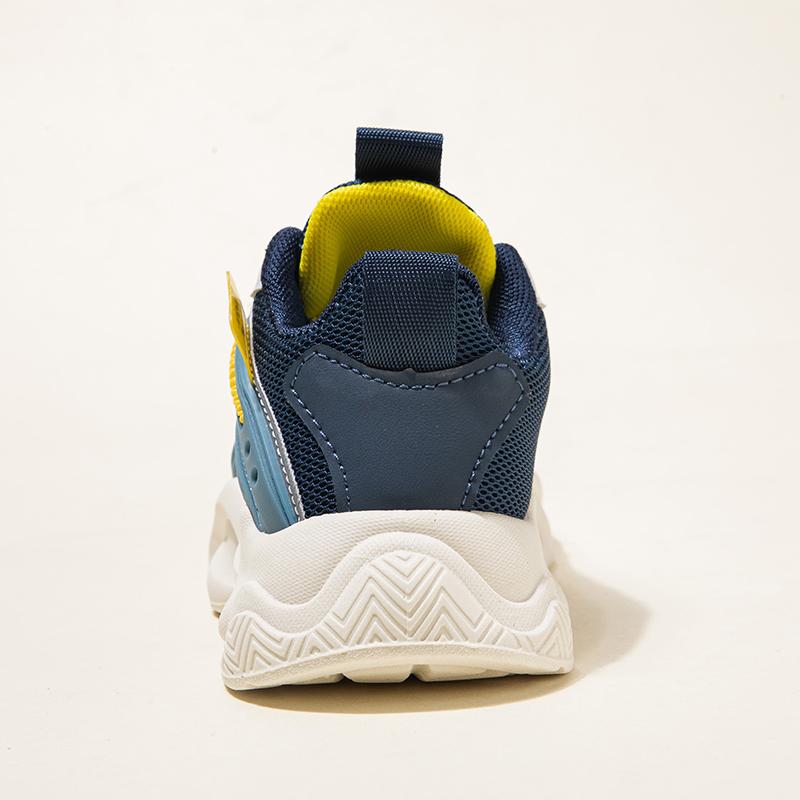 Boys Girls Fashion Chunky Trainers Color-Blocked Sneakers Rotary Buckle Closure