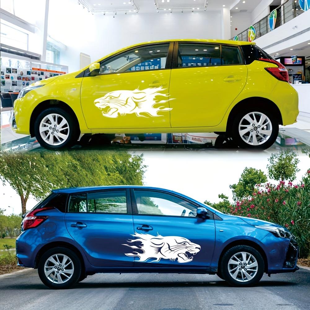 2pcs Tiger Totem Car Stickers for Body Door Waterproof Vinyl Decals Animal Auto Decoration Scratch Covering Vehicle Accessories