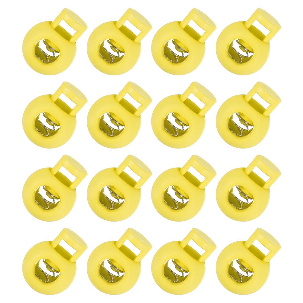 50Pcs 8mm Plastic Cord Locks Spring Slider Toggles Clip End Stopper Fastener Round Ball Shape for Drawstrings Paracord Shoelace