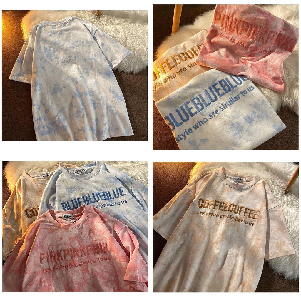 Oversized Hip Hop Short Sleeve T-shirt For Women In Vibrant Tie Dye Design