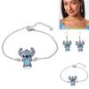 Lilo Stitch Modeschmuck Legierungskette mit Strasssteinen für Gelegenheitsgeschenk