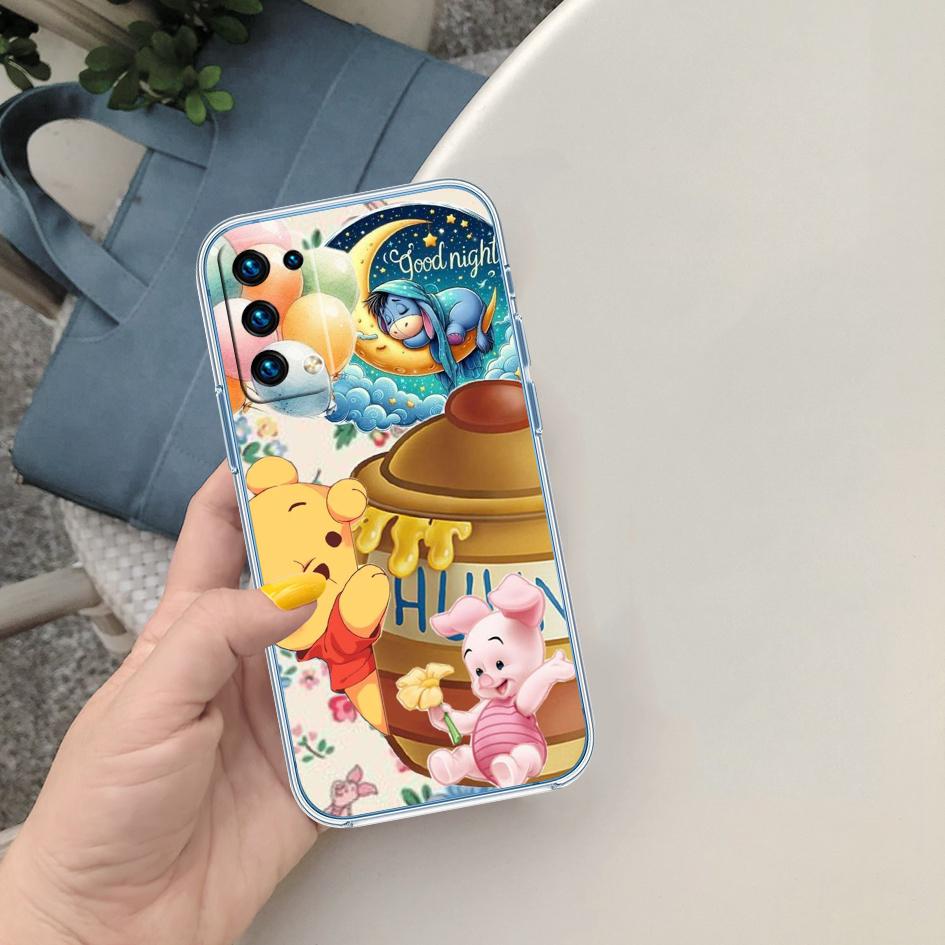 CJ104 Winnie the Pooh Soft Shell Transparent Phone Case for Samsung Galaxy A04 A04S A14 A23 A34 A54 M23 M33 M52 M53