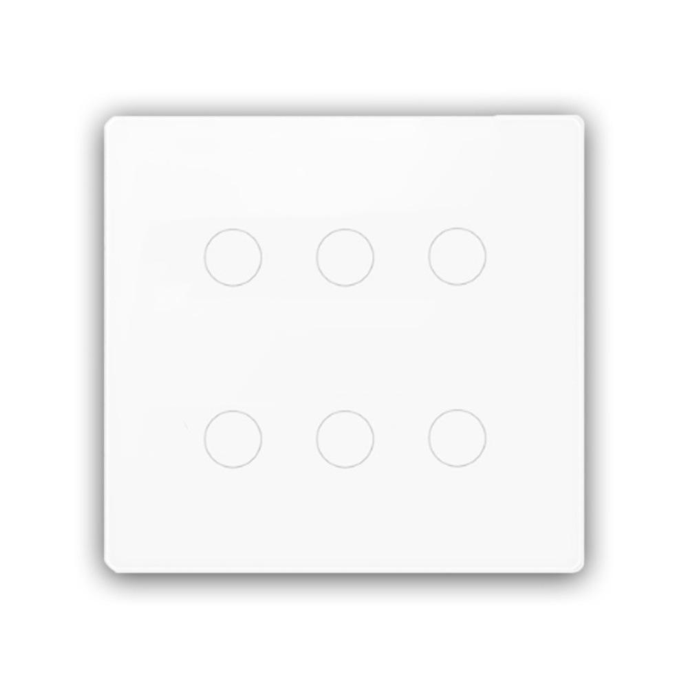 Panel de interruptor táctil Bluetooth Wifi RF433 estándar europeo para control temporizado, no requiere cable neutro.