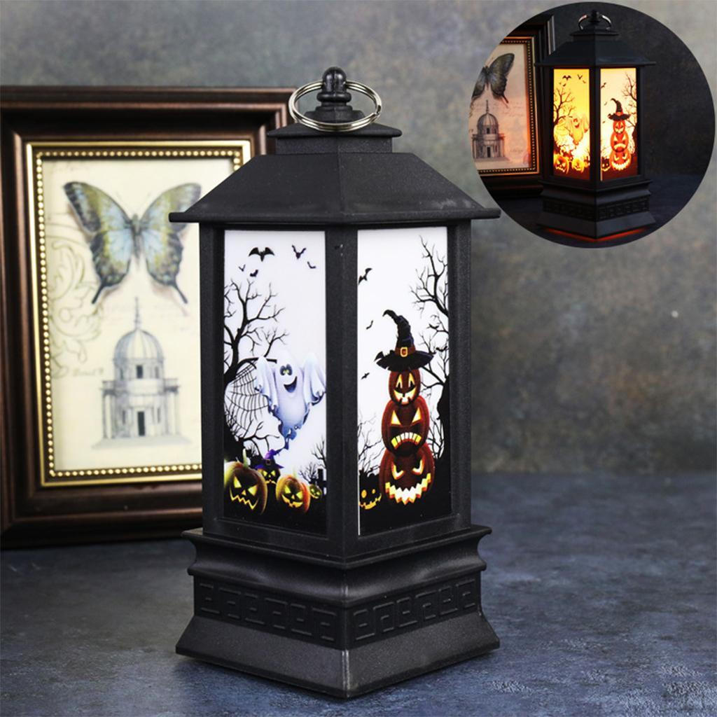 Battery Operated Flameless LED Cale Halloween Lantern Decoration