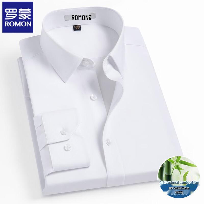 ROMON Men s Bamboo Fiber Blend Business Long Sleeve Shirt 41