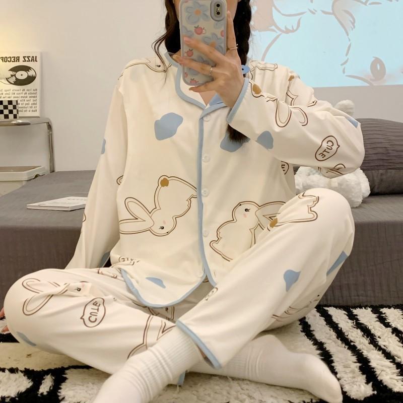 Spring and Summer Monthly Clothing Postpartum Breastfeeding Nursing Clothes Loose Monthly Clothing Maternity Pajamas Homewear