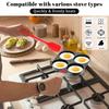 Deepened Egg Frying Pan with Lid 4-Cup Nonstick Granite Omelette Pan Skillet Pancake Pan Healthy Breakfast Egg Cooker Pan