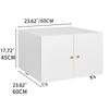 White Mobile Metal Printer Cabinet with Door & Adjustable Shelf, Rolling Storage File Cabinet for Home Office & Small Spaces