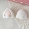 2PCS Fluffy Plush Cat Ears Soft Plush DIY Ear Appliques  for Hat Headband Garment Decoration
