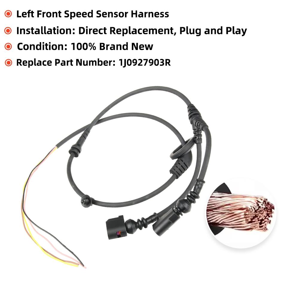 1J0927903R Linker Vorderrad-Drehzahlsensor Kabelbaum für VW Golf 1998-2014 für VW Beetle Cabrio 1J0 927 903 R Kabelbaum-Baugruppe