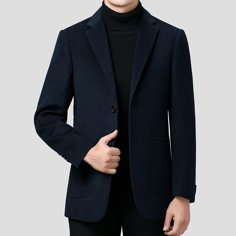 2026 Autumn/Winter Luxury Wool Blend Men's Casual Suit - Double-faced Cashmere Jacket