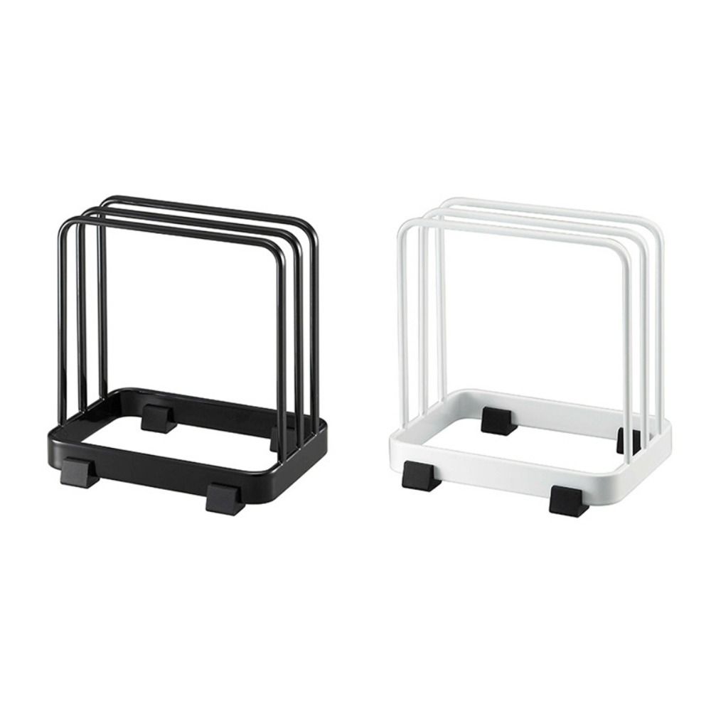 Black/White Layered Cutting Board Rack Stainless Steels Sink Organizer  for Kitchen