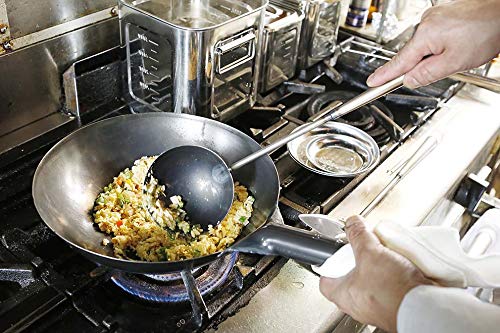 EBM Iron Blue Temper Pressed Chinese Saucepan, 30cm