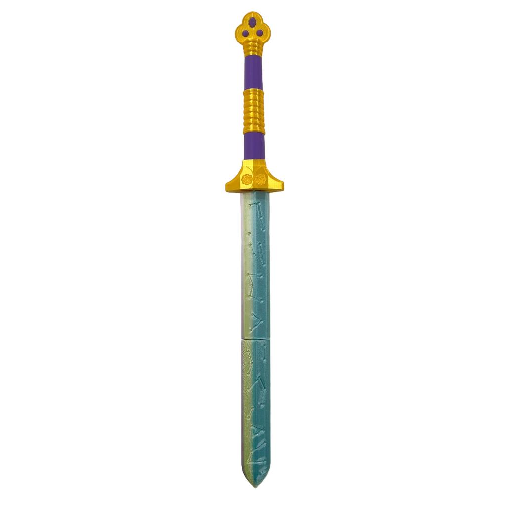 3D Printed Cosplay Sword PLA Role Playing Sword Collectible Cosplay Costume Prop for Festival Holiday Gifts Purple