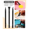 12 PCS Carbon Fiber Plastic Scrapers Tool, Non-Scratch Scraper Tool for Tight Spaces, Multi-Purpose Label Scraper Pen-Shaped, for Car Cleaning