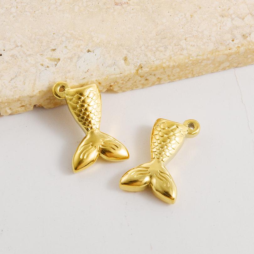 5pcs Gold Color Marine Animal Lobster Crab Enamel Charm Heart Cross Stainless Steel Pendant For Jewelry Making Keychain Earrings