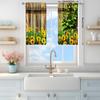 2pcs Sunflower Printed Curtain for Home Decor - Rod Pocket Window Treatment for Bedroom, Office, Kitchen and  Living Room