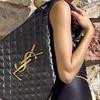 SAINT LAURENT Icare Maxi Shopping Bag Quilted Lambskin Black 698651-AAANG-1000