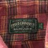 POLO COUNTRY RALPH LAUREN 90s Check Pattern logo embroidery Long sleeve Button down shirt Men's Used
